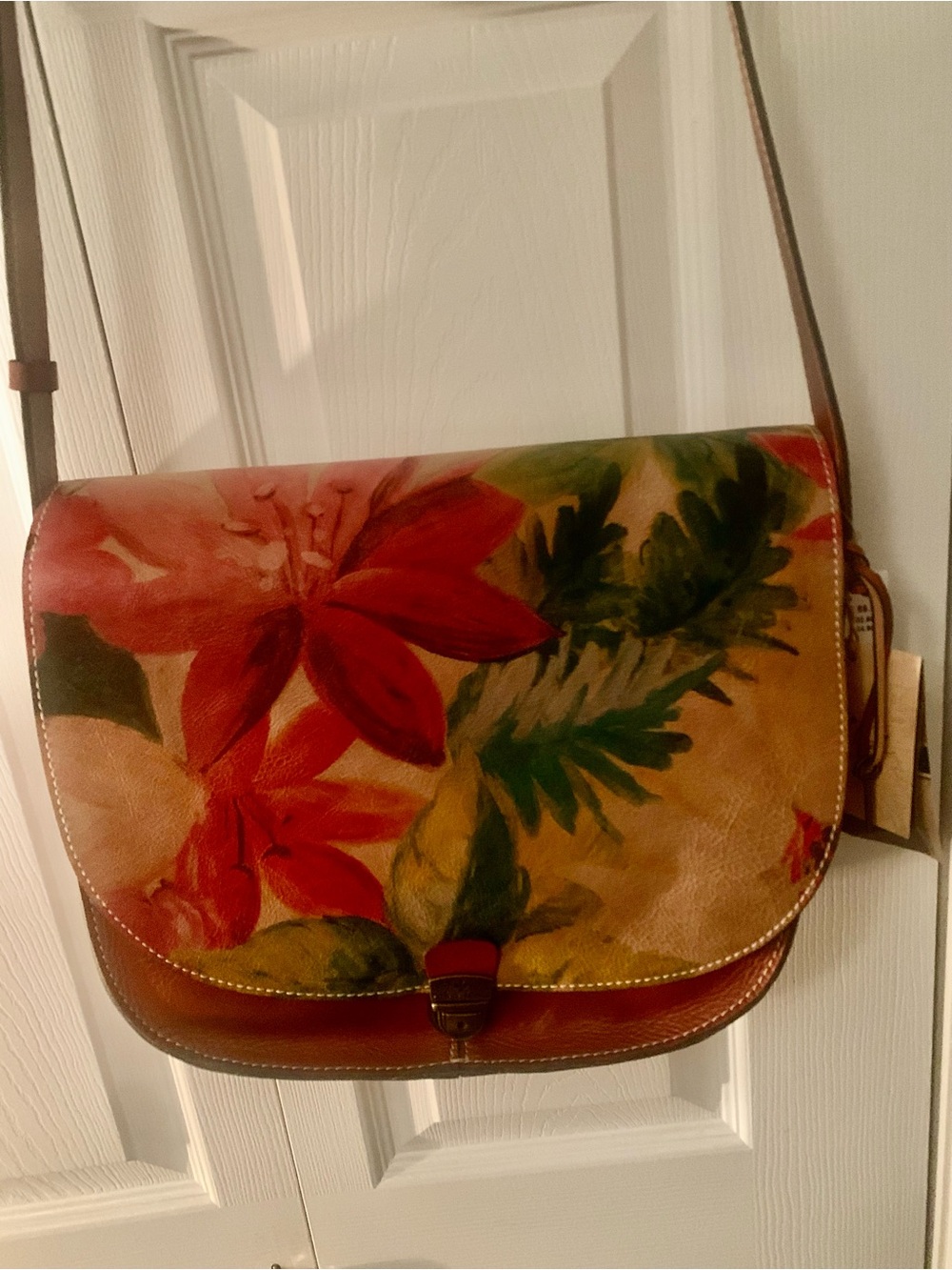 NWT Patricia Nash Braidi summer Heritage floral saddlebag crossbody purse bag